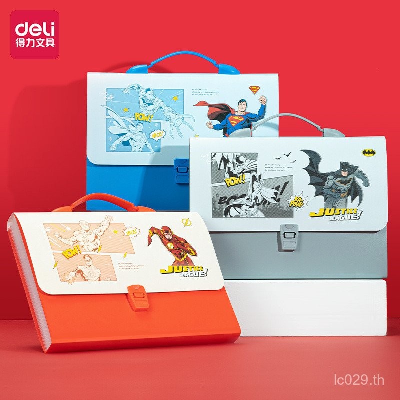 A4 Test 72691 กระเป๋าออร์แกนโฟลเดอร์ Justice League โปร่งใส Multi-Layer E18 นักเรียนใช้ DC ใส่ Q3K0