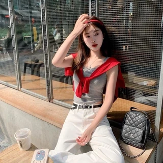 Bentoy พร้อมส่งในไทย （3737） ผ้าคลุมไหล่ไหมพรม สำหรับผู้หญิง เหมาะสำหรับฤดูใบไม้ร่วง อเนกประสงค์ผูกเอว ผ้าพันคอ ลายทาง