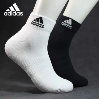 ADIDAS ถุงเท้าแฟชั่น ถุงเท้าข้อกลาง ถุงเท้าแฟชั่น ถุงเท้าวิ่ง กล่องนึงมี 5 คู่สีเดียวกัน