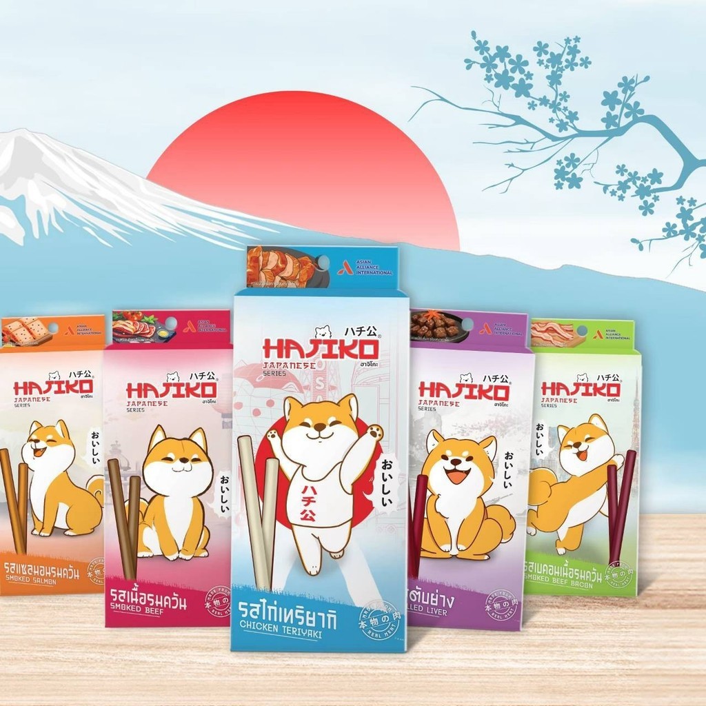 Hajiko ขนมเส้นนิ่มสุนัขHajiko ขนมสไตล์ญี่ปุ่นอาจิโกะ ขนาด 70g