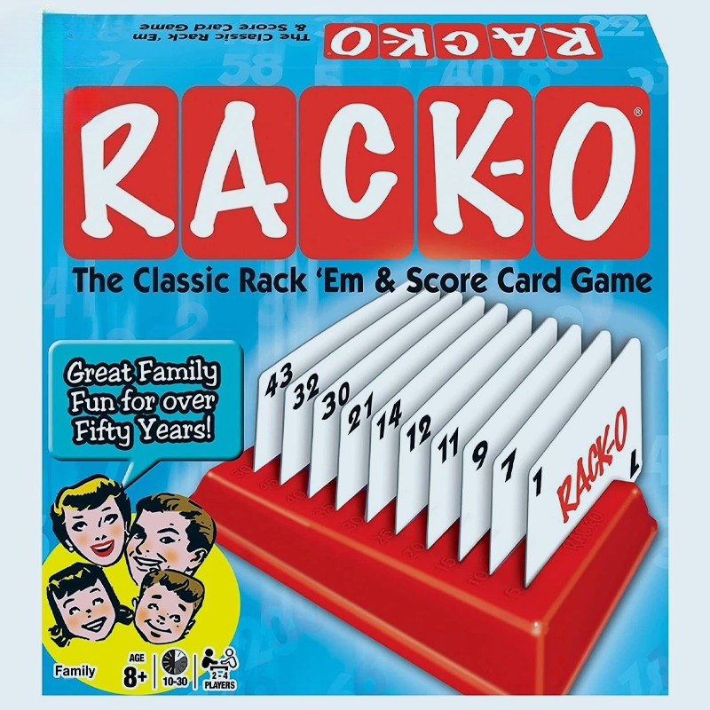 RACK-O Card Game - Family Game Night Kids 8+ & Adults - Original Retro Classic