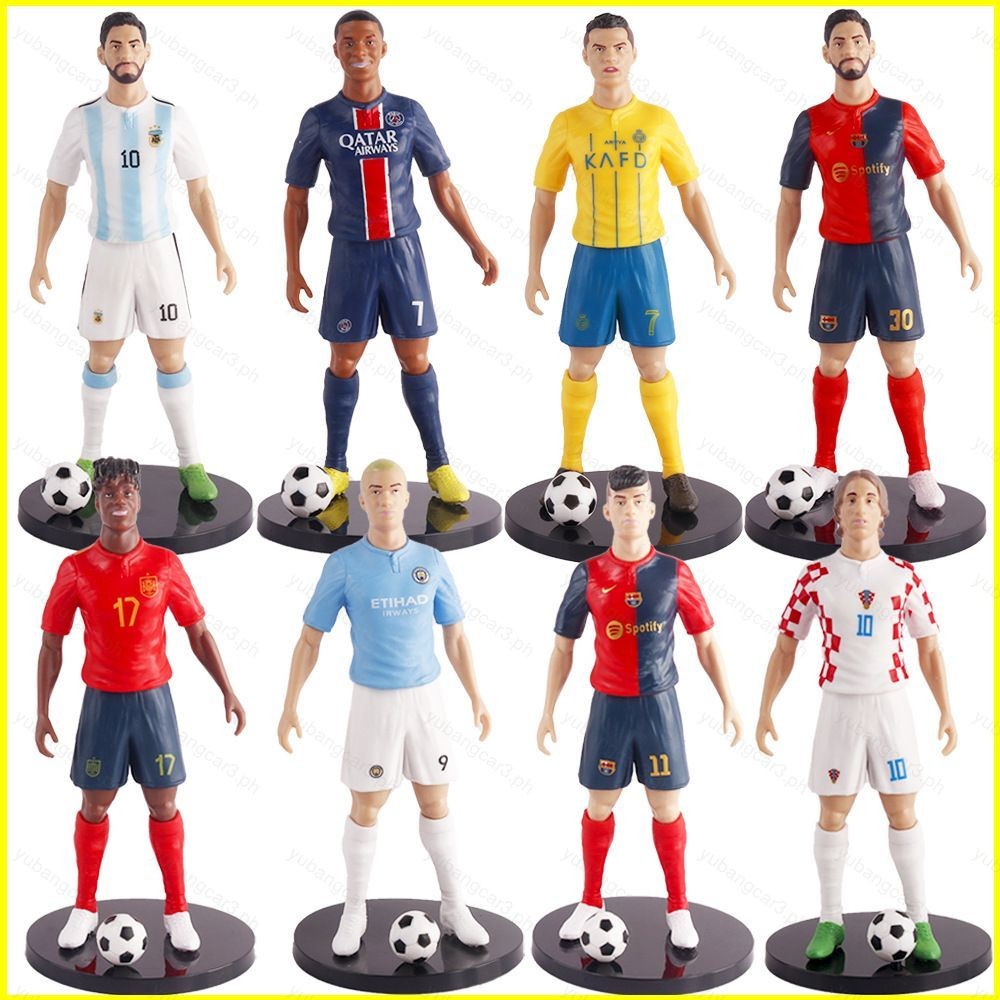YB3 Football star Leo Messi Mbappe CR7 Action Figure Collections ของขวัญเซอร์ไพรส์สําหรับเด็ก BY3