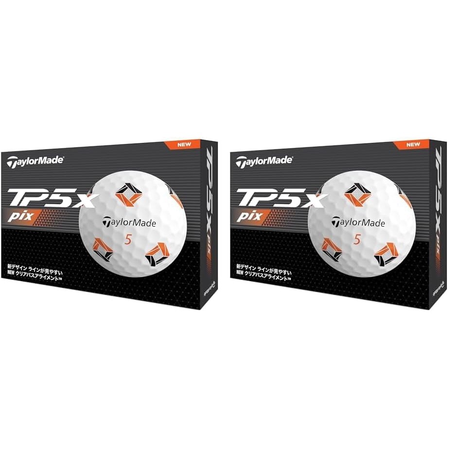 ลูกกอล์ฟ TaylorMade TP5x Pix รุ่นปี 2024 (เวอร์ชันญี่ปุ่น) | TaylorMade TP5x Pix 2024 Golf Balls, Ja