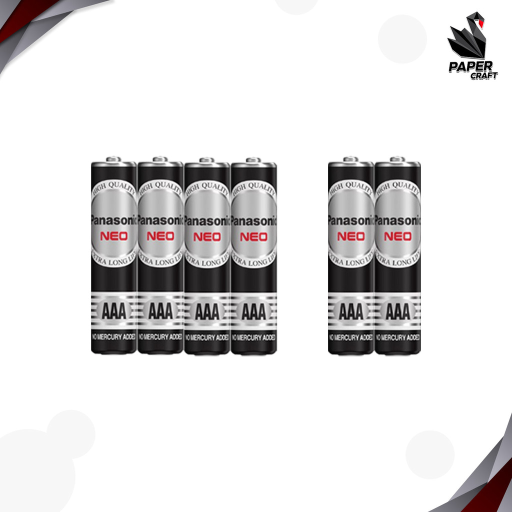 Panasonic (พานาโซนิค) ถ่าน ก้อนเขียว, ก้อนดำ รุ่น Gold, NEO ขนาด AA / AAA / C / D [มี สคบ. ของแท้] (1 แพ็ค) - รูปที่ 2