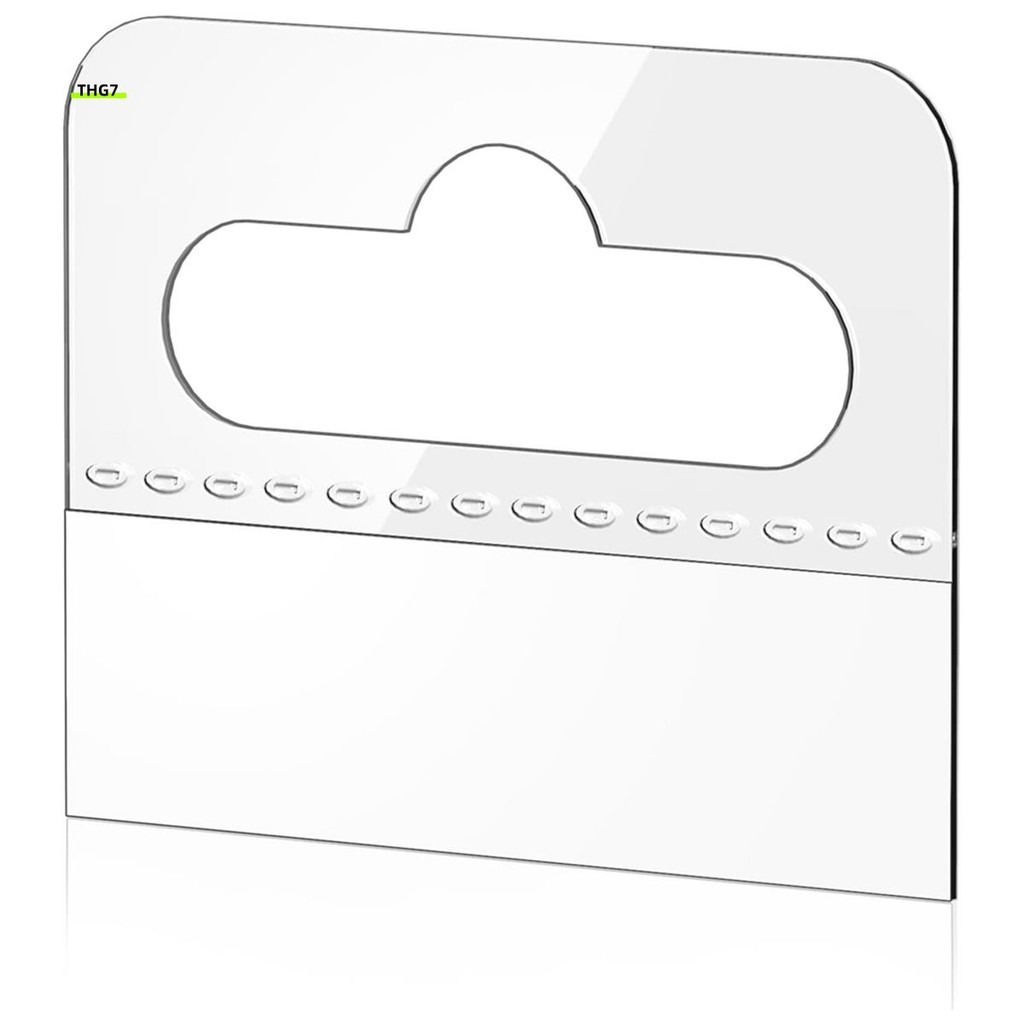 Belinda7Hang Tabs, 200 ชิ้น Clear Sticky แขวนแท็บ Slot Hole Self กาวพลาสติก Hang Tags, 4.5 X 3.5 ซม.