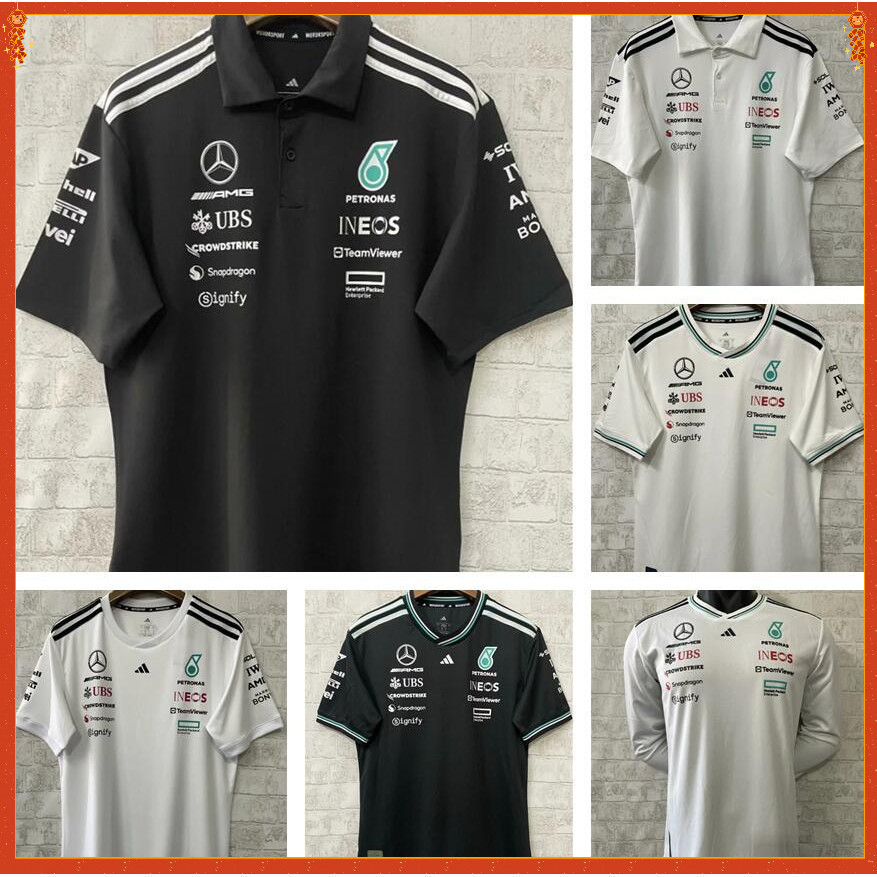 ชุดแข่งสำหรับผู้ชาย สีขาวดำ ขนาด S-5XL คุณภาพสูง