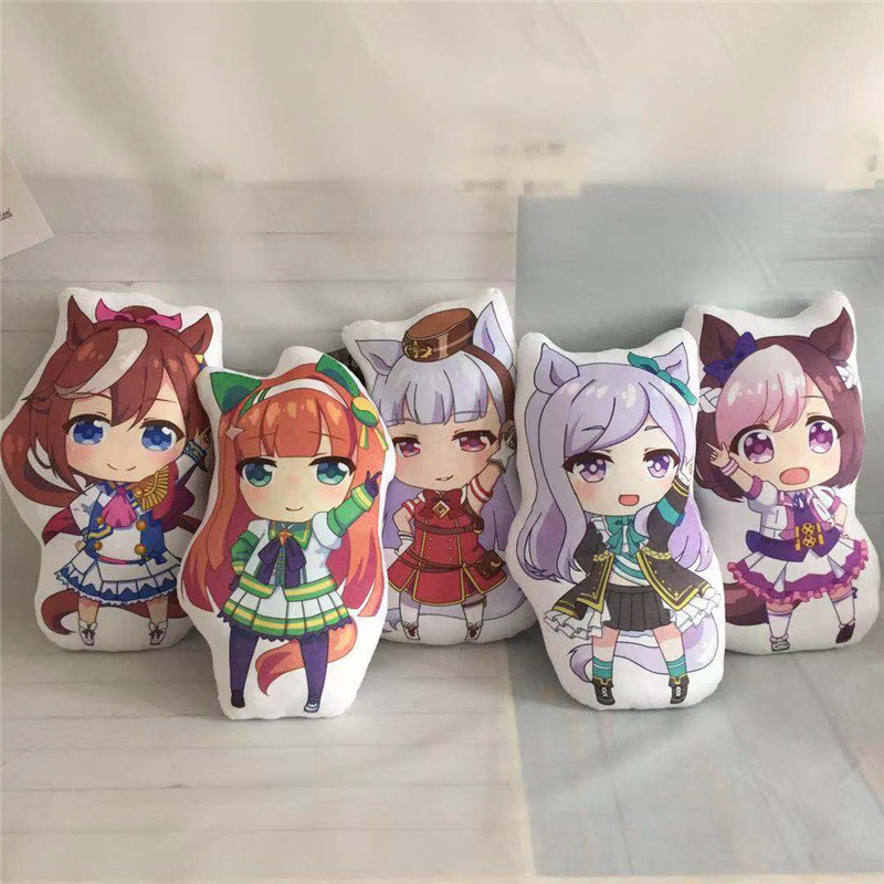 Anime Racing Horse Girl Merchanded Plush Pillow East China Sea King McQueen Suzuka Doll Pillow Cushi