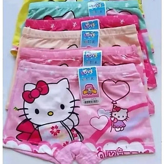 Murah... 6 pcs Celana Boxer Anak Perempuan Usia 2 Tahun - 11 Tahun