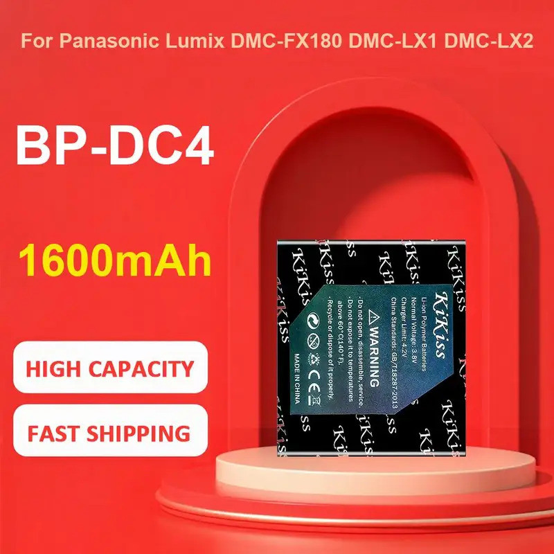 แบตเตอรี่สําหรับ Panasonic Lumix DMC-FX180 DMC-LX1 DMC-LX2 LX3 FS1 FS2 FX01 FX07 CGA-S005E DMW-BCC12