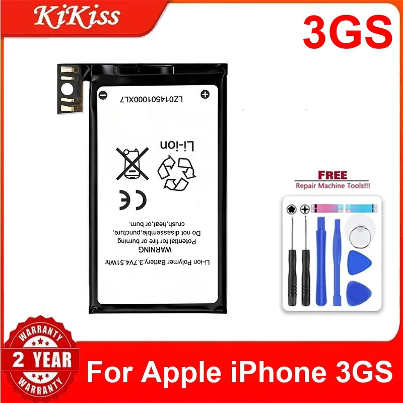 แบตเตอรี่โทรศัพท์มือถือสําหรับ Apple iPhone 3GS,3GS แบตเตอรี่แบบชาร์จไฟได้