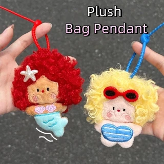 UAENAUQP กระเป๋าจี้ตุ๊กตา,รูปตุ๊กตาการ์ตูนสาวน้อยกระเป๋าเป้สะพายหลัง Charms,นุ่ม 8 ซม.ขนาดพวงกุญแจ Plushie กระเป๋าจี้ตกแต่ง