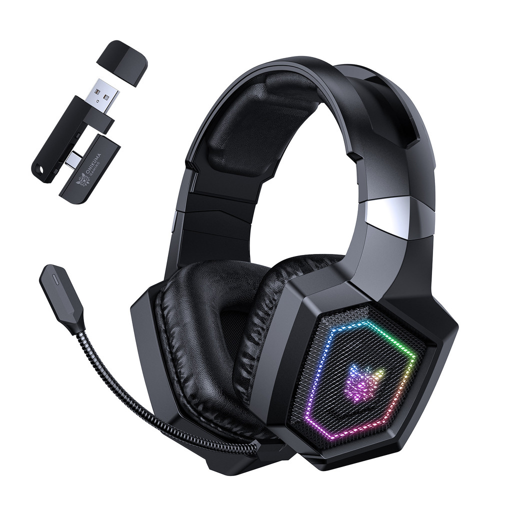 ONIKUMA B100 หูฟังเกมมิ่งไร้สาย Bluetooth 5.0 สีดำ