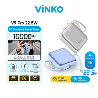[CCC clarified] VINKO V9 Power Bank 10000/20000mAh Mini LED Display Fast Charging Dual Cable Type-C