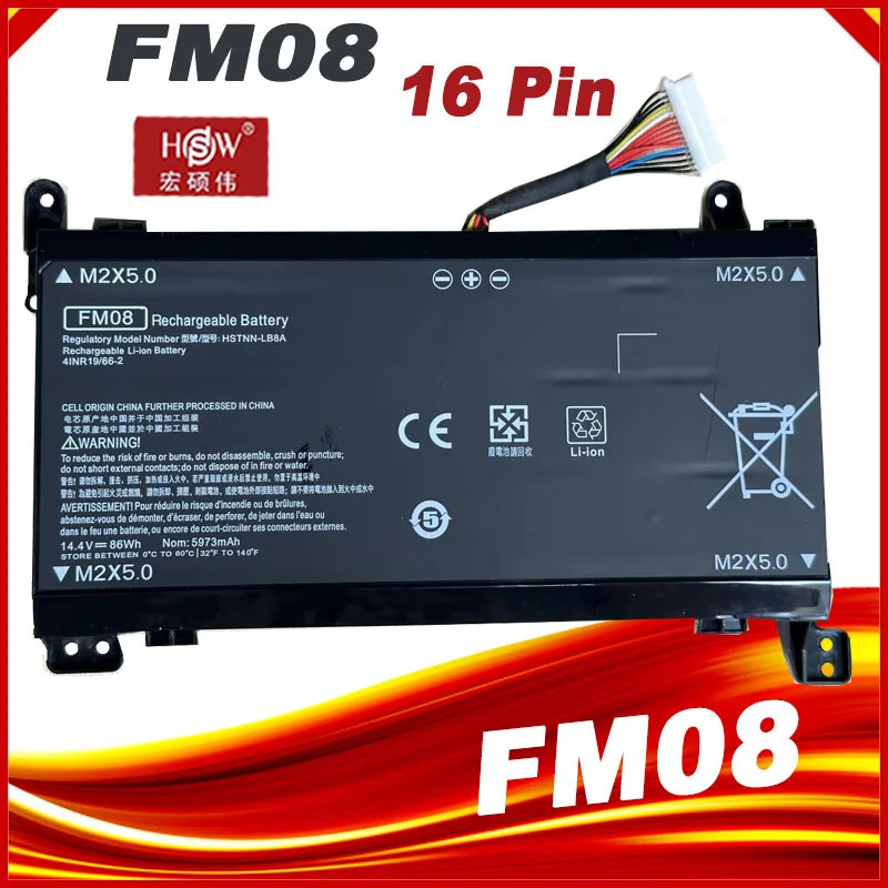 FM08 แบตเตอรี่แล็ปท็อปสําหรับ HP OMEN 17-an013TX 17-an014TX TPN-Q195 HSTNN-LB8B TPN-Q195 922976-855 