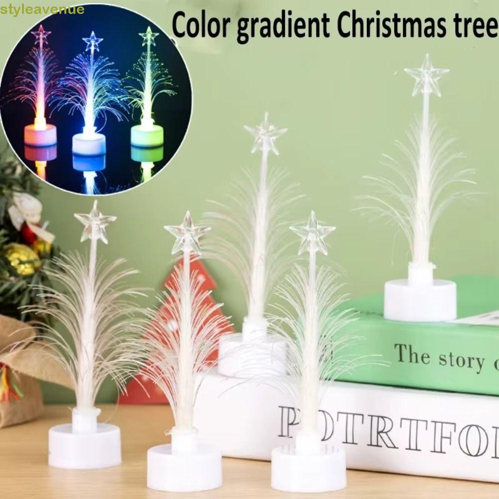 STYLEAVENE LED Christmas Fiber Tree, Luminous Color-changing Color-changing Tree, LED Light Fiber Op