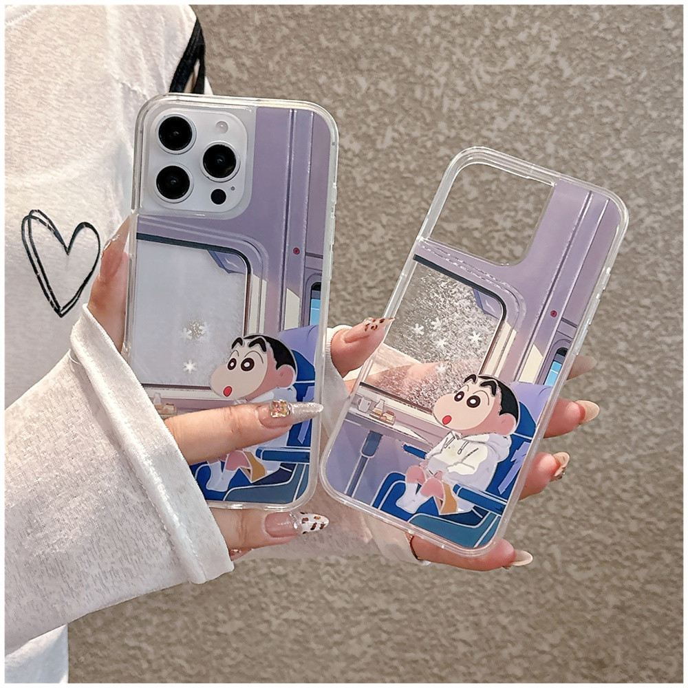 Window Snow Travel Shin-Chan Snowflake Glitter Shell เหมาะสําหรับ vivo IQ0012/Y100/IQ00Neo9/y78/Y52