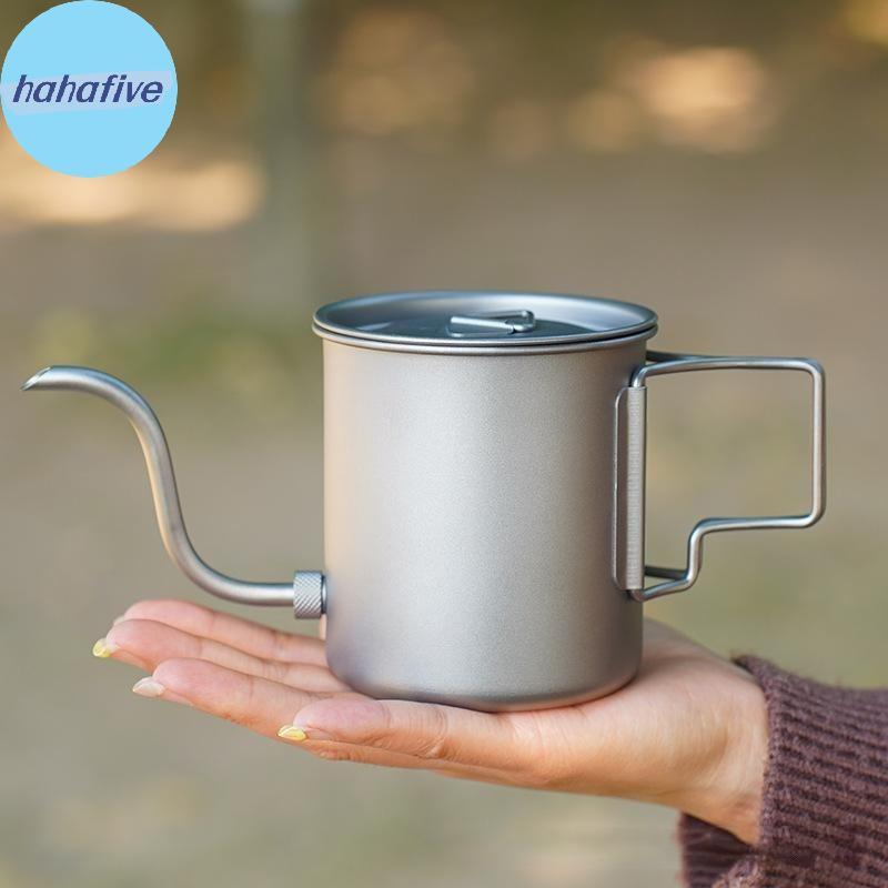 HAHA Goosene Pour Over Coffee Kettle ด้ามจับพับได้ Ultra Light Scratch Resistance สําหรับตั้งแคมป์เดินป่ากลางแจ้งใช้ TH