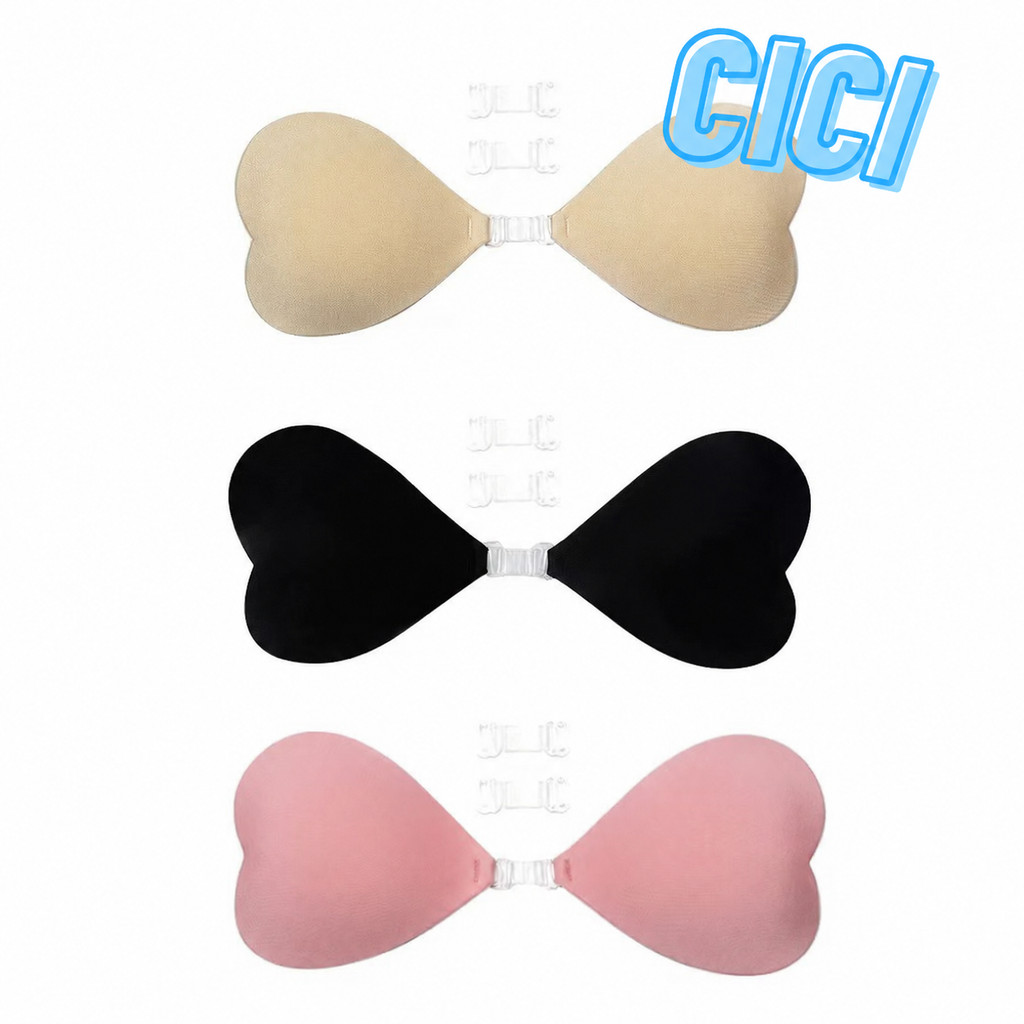 ส่งทันทีCici (No. Bra8003) บราปิดจุกปีกนกรูปทรงหัวใจ กันน้ำ ซิลิโคนดันทรง กันเหงื่อ กาวเหนียวแน่น ใส่ได้หลายครั้ง