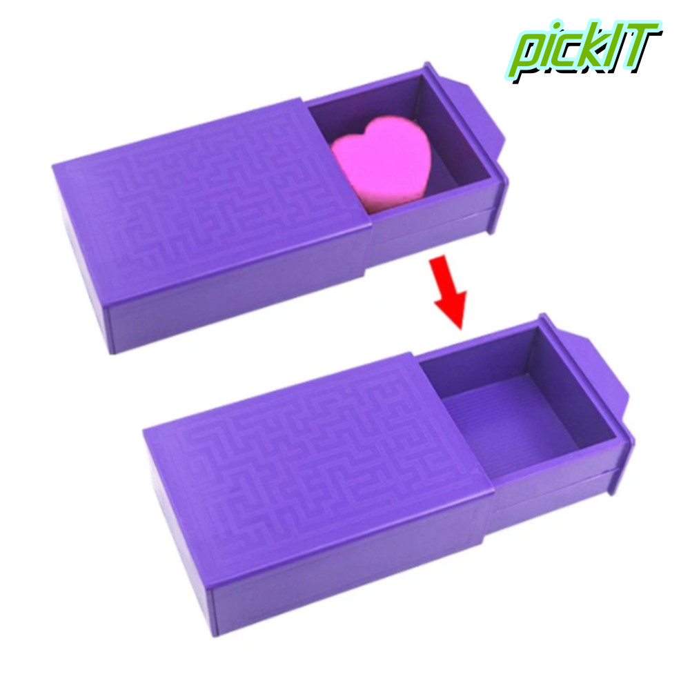 PICKITTH Magic Box, Plastic Magic Purple Magic Disappearing Box, Wonderful Mystery Magic Show Trick Performance Magic Kits สําหรับเด็กวัยรุ่น