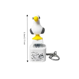 LUXELUNGE พวงกุญแจ 3D ของเล่น คลายเครียด Seagull เสียงนกนางนวล Fidget Clicker คลายเครียด ตลก ADHD ของขวัญ