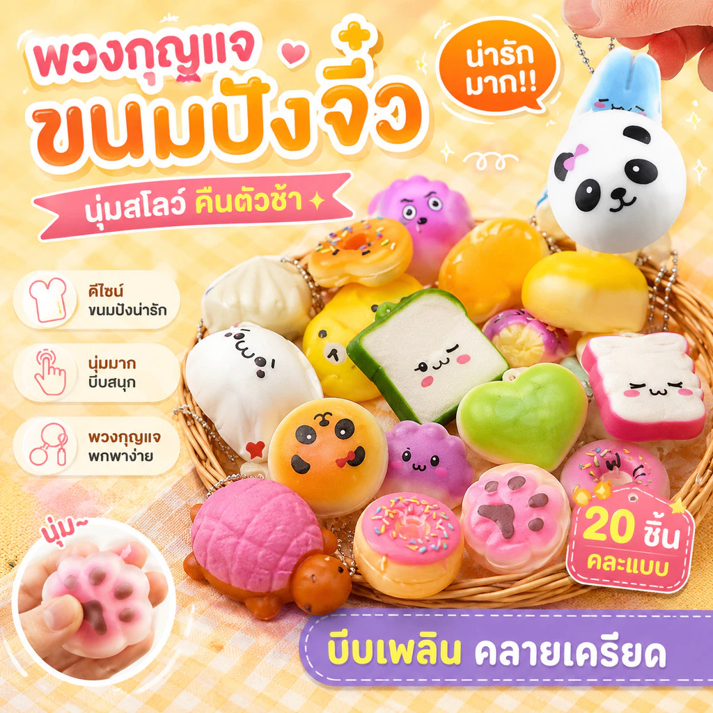 Becoli Squishes ของเล่น,ของเล่นขนมปังกล้วยนุ่ม, ของขวัญวันเกิด Kawaii พวงกุญแจน่ารักมินิขนาดบีบเค้กของเล่นเด็ก