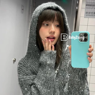 babyz-Case Silicone เคสสีIce Blue สีฟ้ามินท์กำมะยี่โลโก้ สำหรับรุ่นไอโฟน11-17 17Air 17Pro 17ProMax