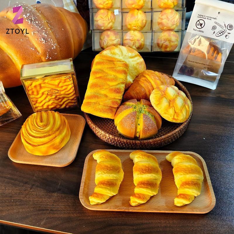 [ZTO-t] จําลองขนมปัง Toast ของเล่น Donuts ช้า Rising Rebound บีบของเล่น Anti Stress Relief ของเล่นสําหรับเด็กผู้ใหญ่ Desktop Decor