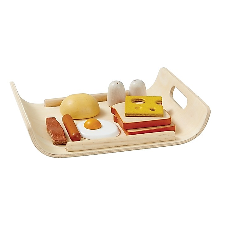PlanToys ของเล่นไม้ 3415 Breakfast ชุดอาหารเช้า เสริมพัฒนาการ สำหรับเด็กอายุ 2 ปี ขึ้นไป