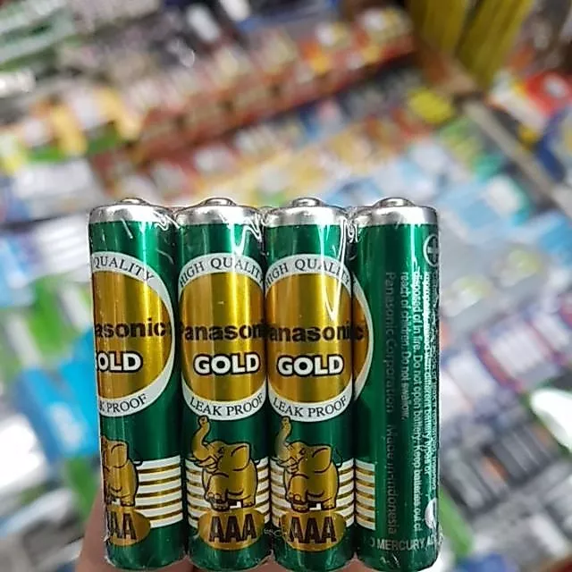 ถ่าน AAA เลือกยี่ห้อ Pana sonic Gold, Pana sonic Neo, Toshiba, Maxell, GP, Philips, TSMราชาช้าง, Mitsubishi 1.5V ของแท้