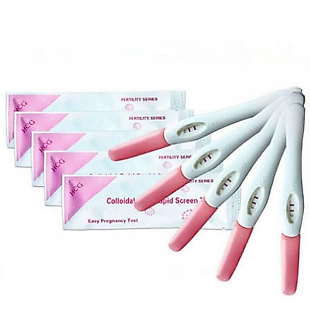 HCG เทสตั้งครรภ์ แพ็ค 5 ชิ้น ตรวจตั้งครรภ์แบบปากกา