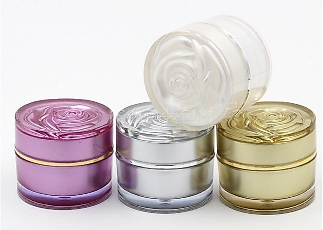 กระปุกอะคลีลิคฝาrose(ดอกไม้)ขนาดบรรจุ 5g