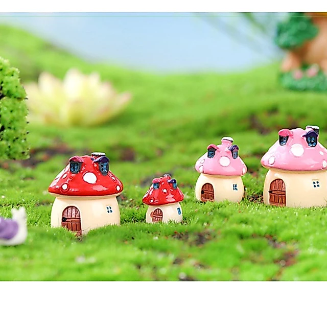 บ้านเห็ด น่ารักมุ้งมิ้ง มี 4 ขนาดให้เลือก (ราคา/ 1ชิ้น) ตุ๊กตาแต่งบ้าน สะสม แต่งสวน จัดสวนถาด พร็อพถ่ายรูป