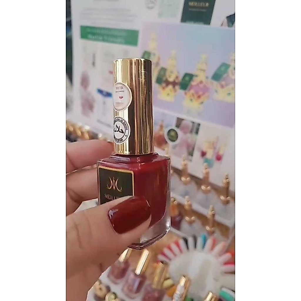 Meilleur 020 แดง ยาทาเล็บฮาลาลสูตรน้ำซึมใส่ละหมาดได้