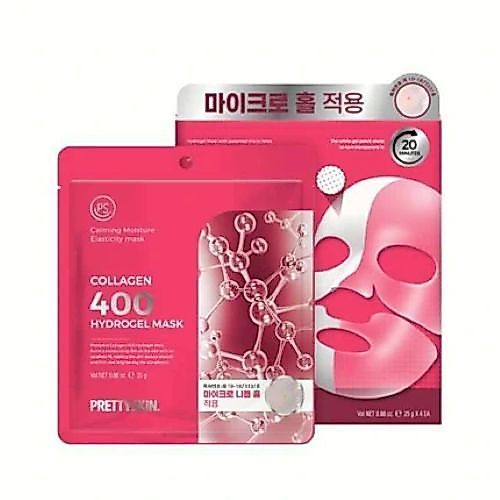 พร้อมส่ง ของแท้ PRETTYSKIN Collagen 400 Hydrogel Mask มาส์กเกาหลีพร้อมคอลลาเจน เพื่อความชุ่มชื้นและความยืดหยุ่น