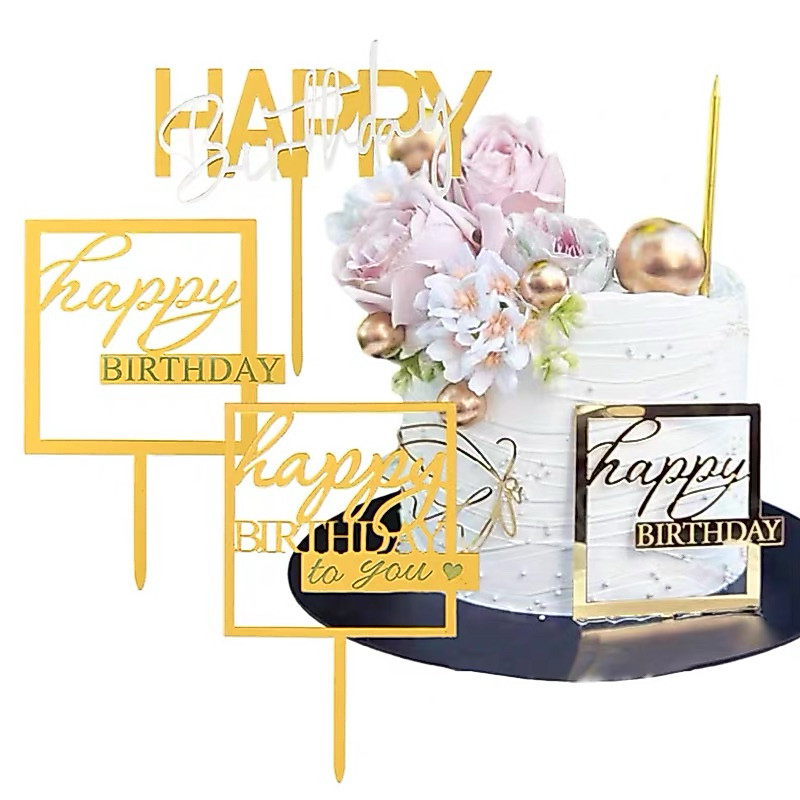ปักอคิลิคHBDแพ็ค 1 ชิ้น(สั่งขั้นต่ำ50บาทค่ะ)