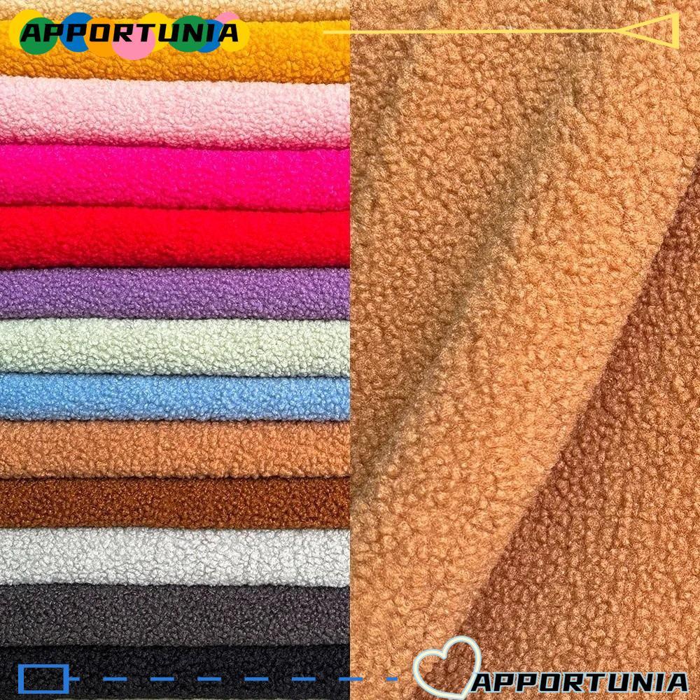 APPORTUNIA ผ้าขนแกะปะการัง, Thicken Plush Faux Lamb ขนสัตว์, DIY Warm 160x100 ซม.เสื้อผ้าเครื่องแต่งกายเย็บวัสดุสําหรับ Coat ผ้าห่มผ้าพันคอ