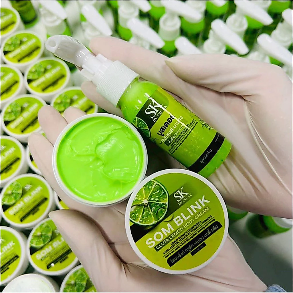 [พร้อมส่ง+ส่งไว]โสมบริ้งสูตรกรดมะนาว SK โสมมะนาว+ครีมAHA 1แถ1[2ชิ้น]
