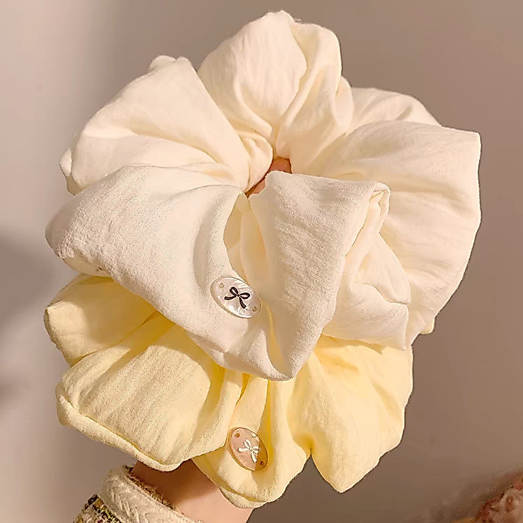 พัฟครีมขนาดใหญ่ Scrunchy Hair Tie ที่คาดผมหญิง
