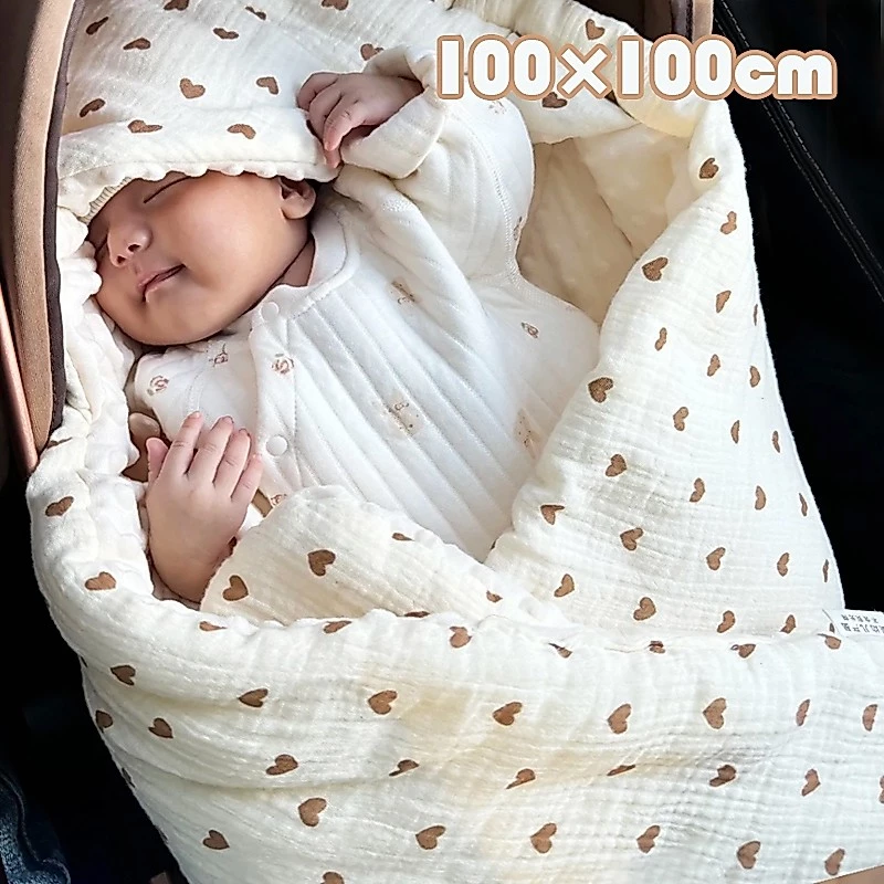 ผ้าเช็ดตัวเด็กใยไผ่ 100x100cm ห่อตัวเด็ก คลุมให้นม ผ้าห่ม สําหรับเด็กทารก