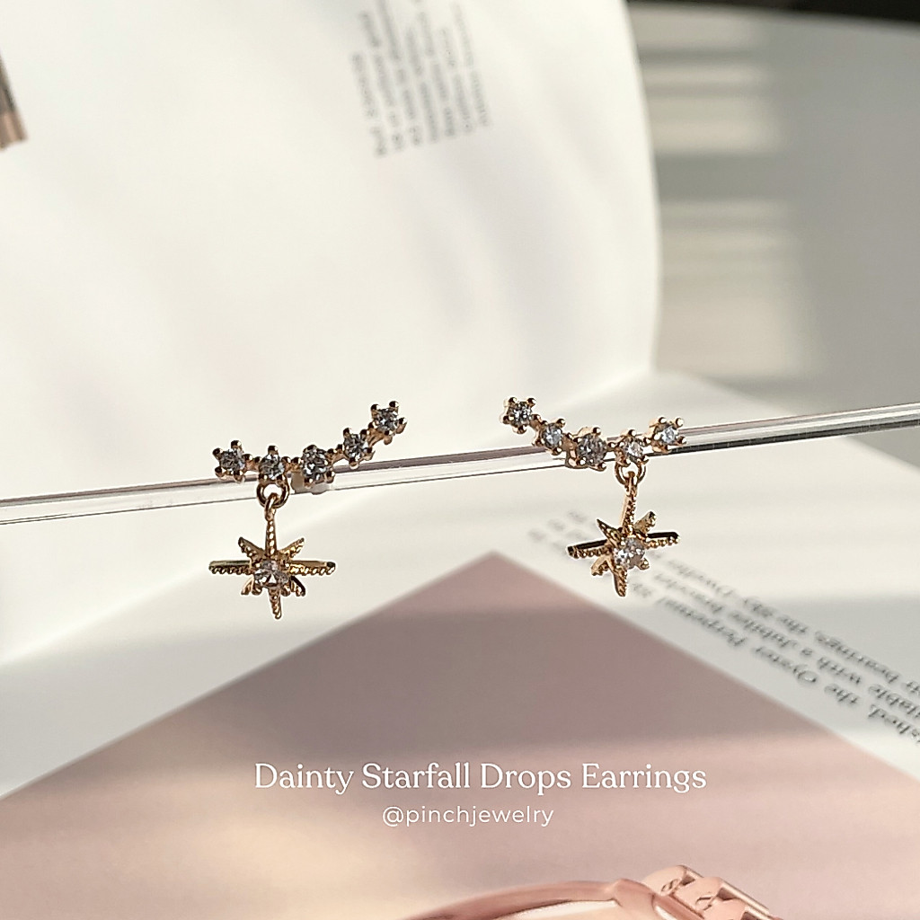 Pinch Stella Pearl Drop Earrings ต่างหูมุกห้อยดาว