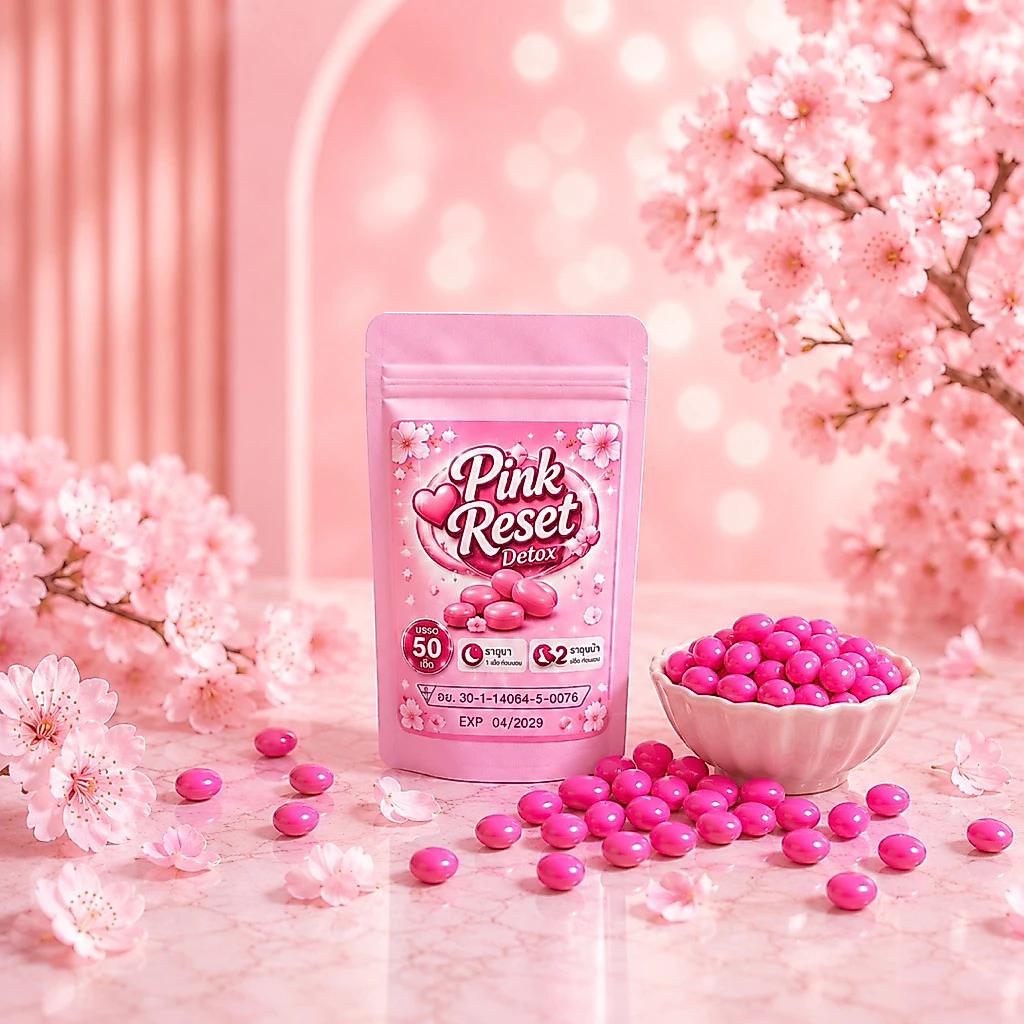 Pink Reset Detox เม็ดชมพู 1 ซองบรรจุ 50 เม็ด( ตะกร้ามัดรวมญี่ปุ่น )
