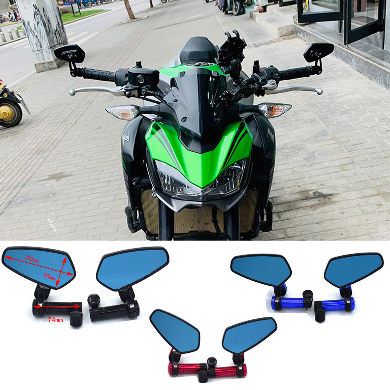 ขายร้อนเหมาะสําหรับ Kawasaki Z900/Z800/Z650/Z400 ดัดแปลงกระจกจับกระจกมองหลัง Anti-Dazzling กระจก