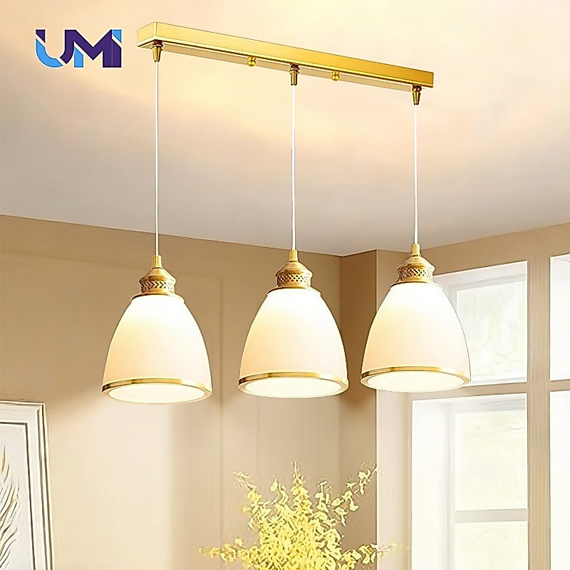 โคมไฟห้อย LED 3 สี หรี่แสงได้ สไตล์นอร์ดิก 3 ห่วง สำหรับห้องรับประทานอาหาร ห้องนั่งเล่น ห้องนอน