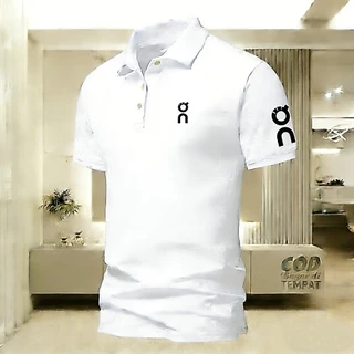 ONเสื้อโปโลพิมพ์ลายสีพื้น ผ้าฝ้าย 100% ใส่ได้ทั้งชายและหญิง มีสินค้าพร้อมส่ง เสื้อกีฬาแขนสั้นลำลอง