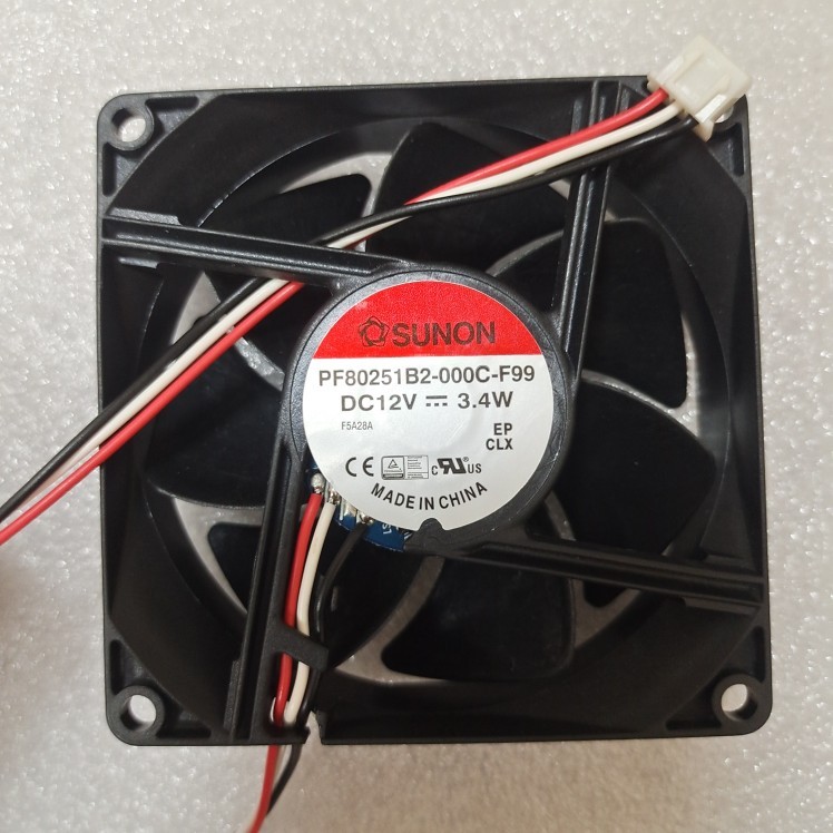 PF80251B2-000C-F99 พัดลม Original SUNON 8CM 8025 12V 3.4W พัดลมระบายความร้อน