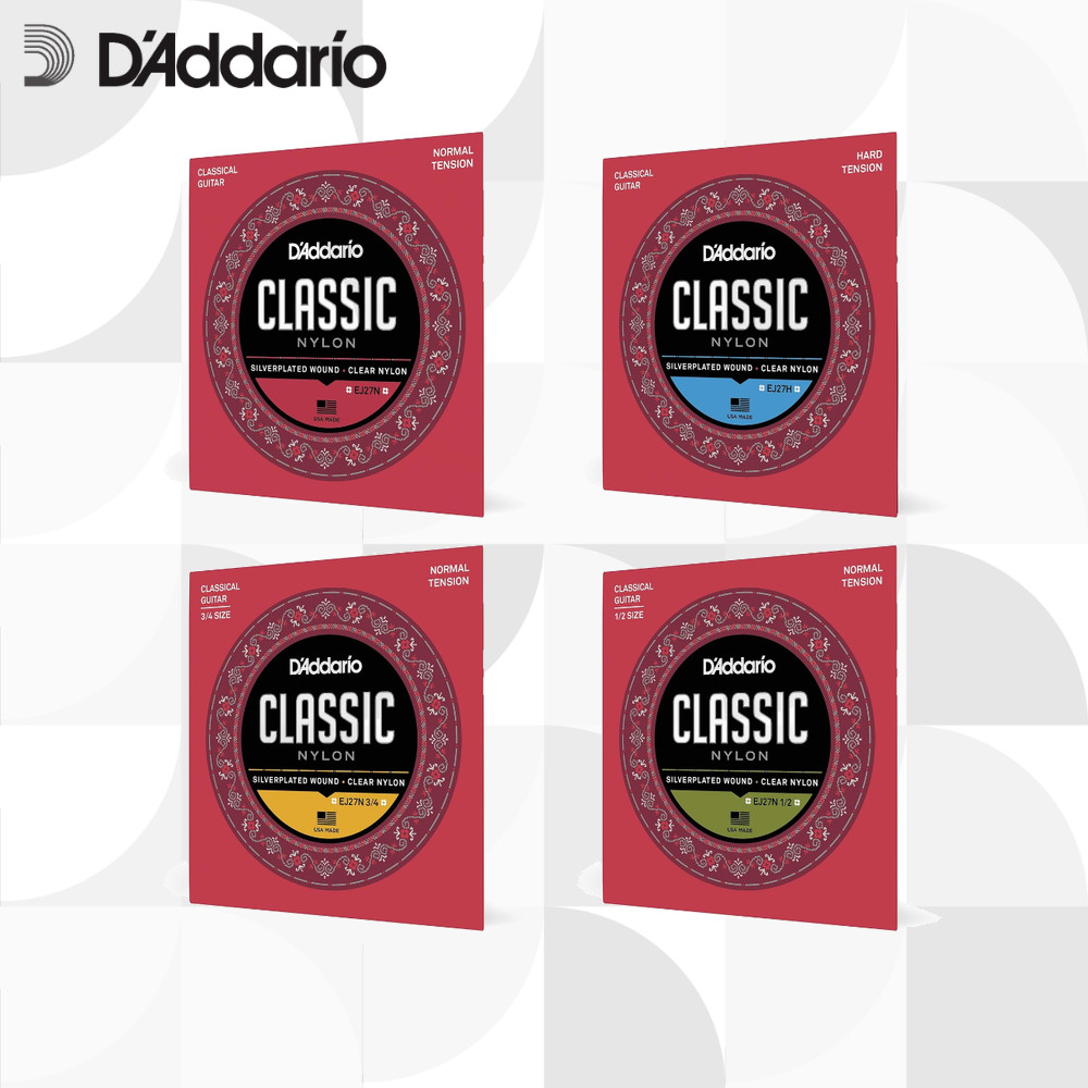 D'Addario Student Classics EJ27N/EJ27H/EJ27N 3 4/EJ27N 1 2 Normal/Hard/Nylon 3 4 Size Normal/Nylon 1