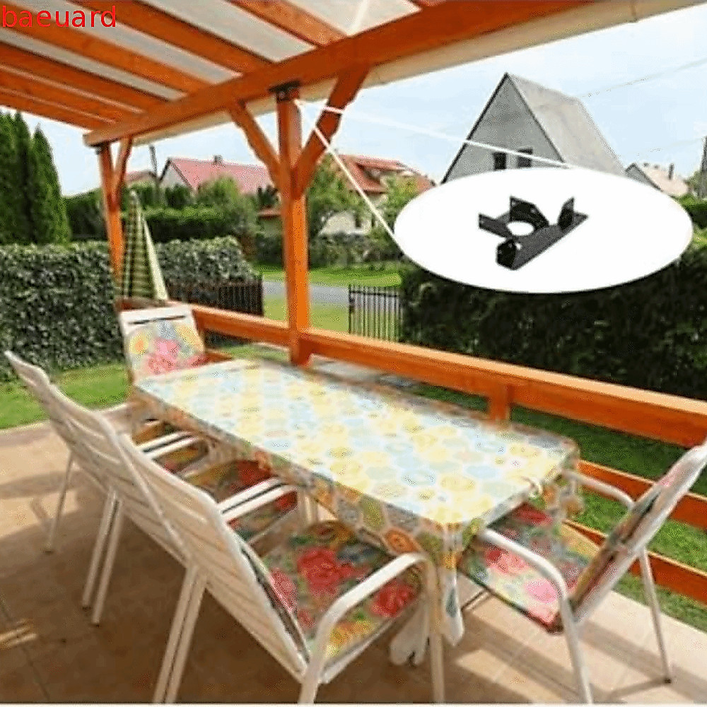 BAEUARD 2 ชิ้นวงเล็บ Pergola ความต้านทานการกัดกร่อนปรับ Pergola มุมกรอบไม่ผิดรูป T-รูป 3 ทางโลหะ Per