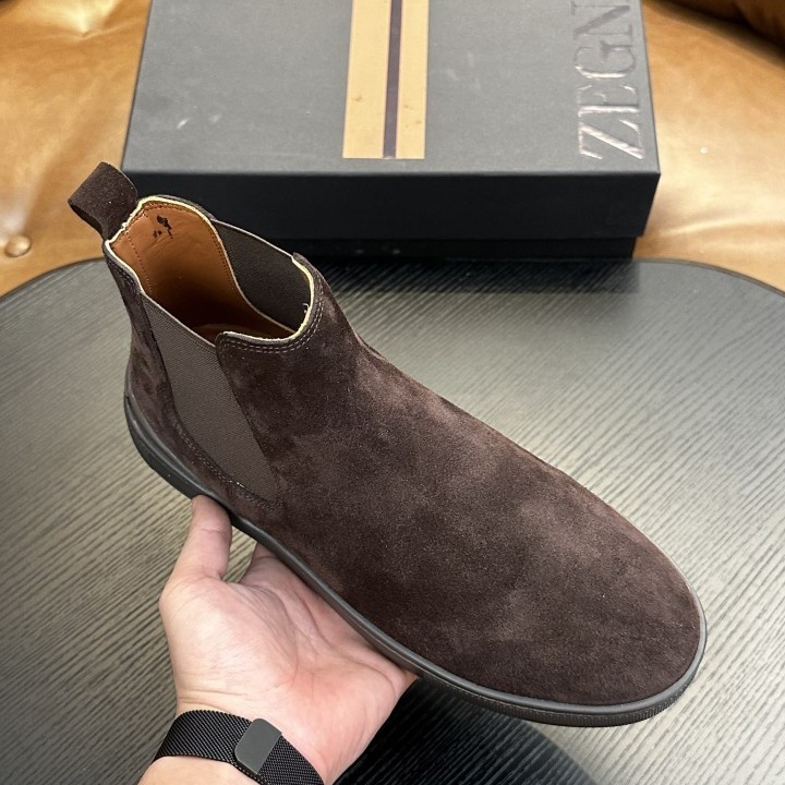 ZEGNA รองเท้าผ้าใบส้นแบนกลางแจ้งสําหรับผู้ชายสไตล์ใหม่