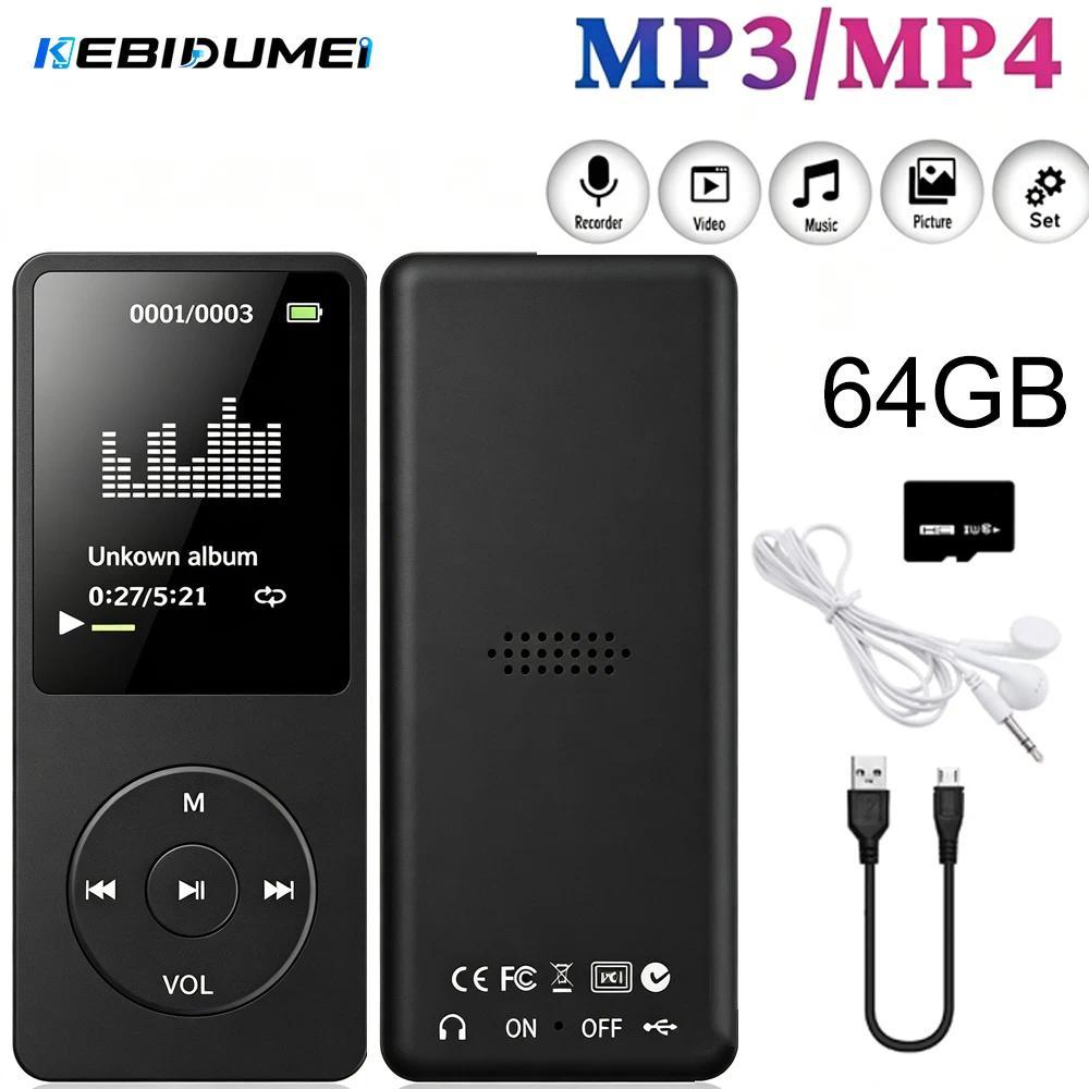 ใหม่ 64GB บลูทูธ MP4/MP3 เครื่องเล่นหน้าจอ LCD แบบพกพา MP4 เครื่องเล่นเพลงอะแดปเตอร์วิทยุ FM สําหรับ