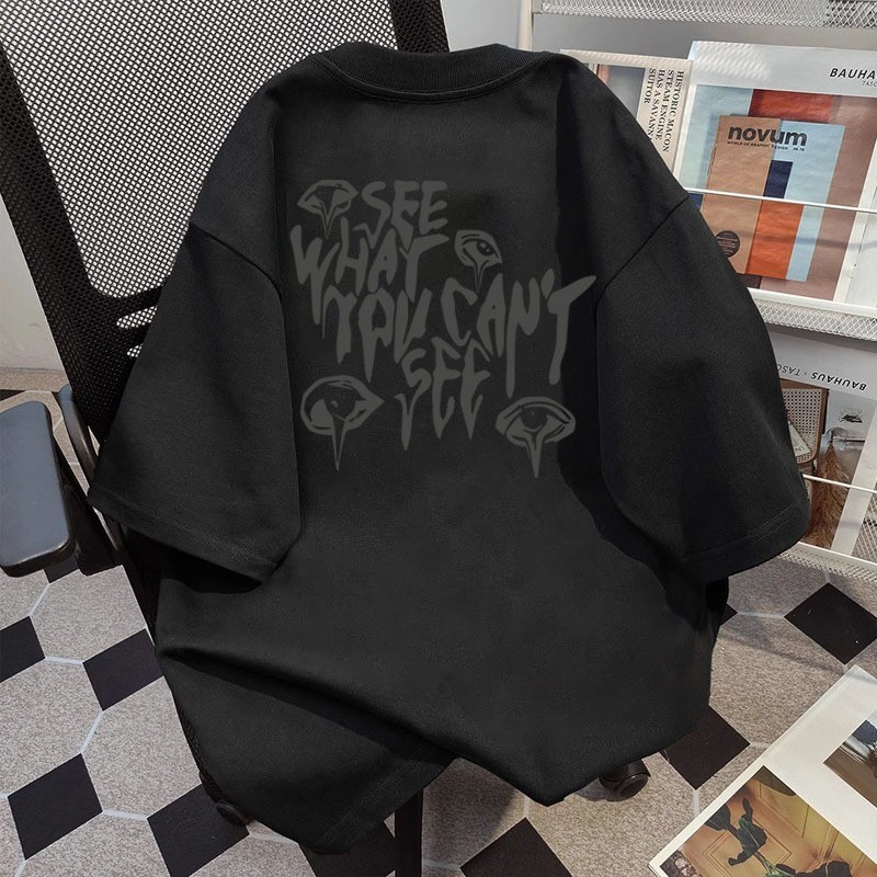 KATUN Retro American Graffiti Pattern เสื้อยืดผู้หญิง ผ้าหลวมและสบาย เสื้อยืดผ้าฝ้ายผู้ชายและผู้หญิง